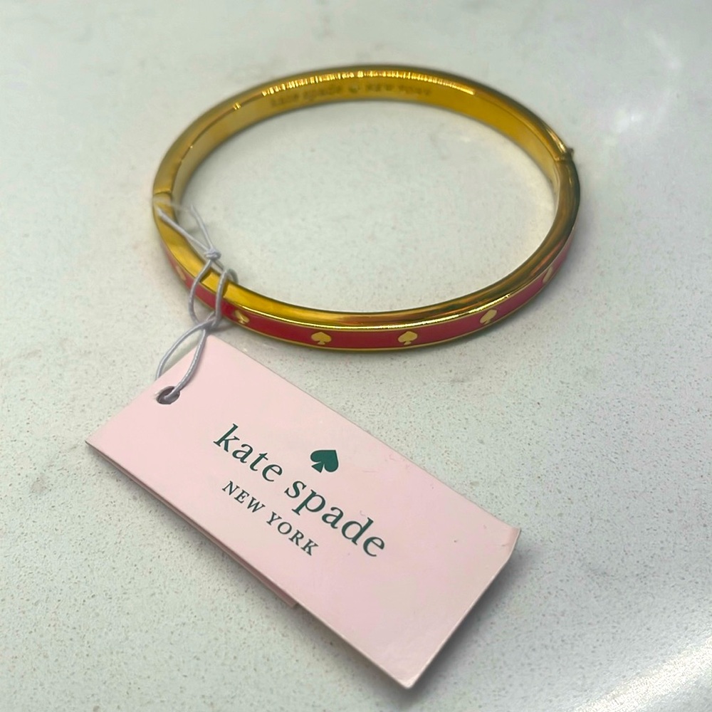 Pink Kate spade “spot the spade” bracelet